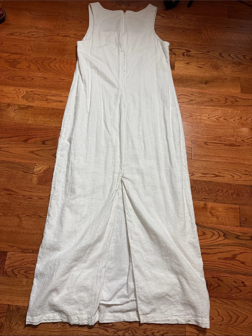 Abercrombie & Fitch White Maxi Linen Dress